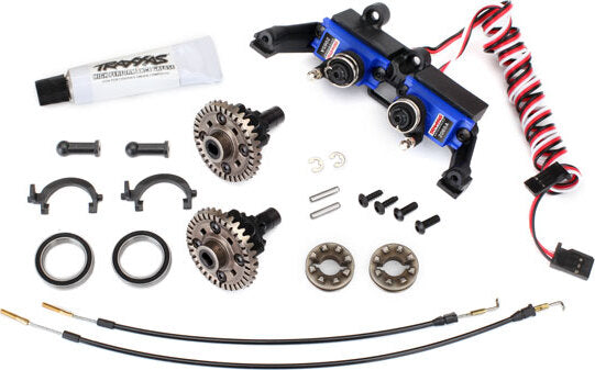Differential, locking, front and rear (assembled) (includes T-Lock cables and servo)
