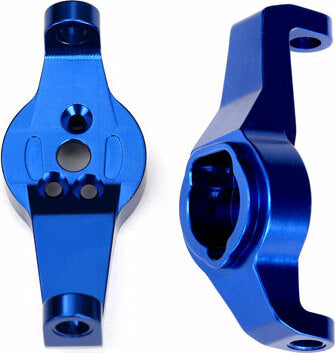 Caster Blocks, 6061-T6 Aluminum (blue-Anodized), Left and Right