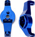 Caster Blocks, 6061-T6 Aluminum (blue-Anodized), Left and Right