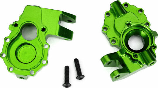 Portal Housings, Inner (front), 6061-T6 Aluminum (green-Anodized) (2)/ 3x12 BCS (2)