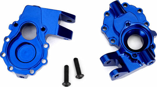 Portal Housings, Inner (front), 6061-T6 Aluminum (blue-Anodized) (2)/ 3x12 BCS (2)
