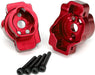 Portal drive axle mount, rear, 6061-T6 aluminum (red-anodized) (left and right)/ 2.5x16 CS (4)