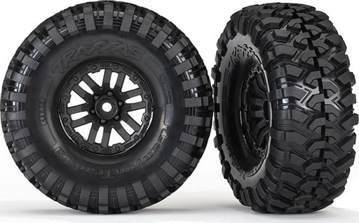 Tires and wheels, assembled, glued (TRX-4 wheels, Canyon Trail 1.9 tires) (2)