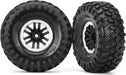 Tires and wheels, assembled, glued (TRX-4 satin beadlock wheels, Canyon Trail 1.9 tires) (2)