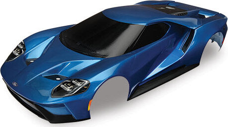 Body, Ford GT, blue (painted, decals applied) (tail lights, exhaust tips, & mounting hardware (part #8314) sold separately)
