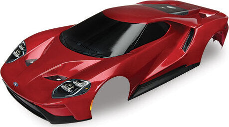 Body, Ford GT, red (painted, decals applied) (tail lights, exhaust tips, & mounting hardware (part #8314) sold separately)