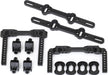 Body mounts, front & rear/ body mount posts/ body mount sliders