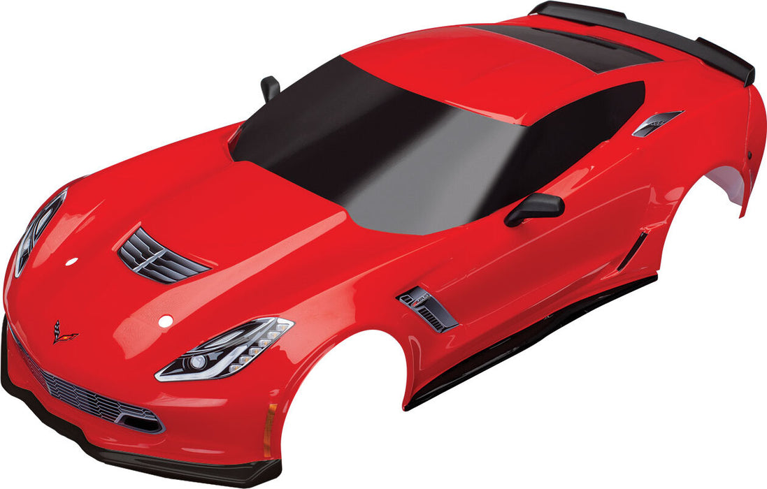 Body, Chevrolet Corvette Z06, red (painted, decals applied)