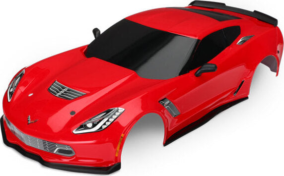 Body, Chevrolet Corvette Z06, red (painted, decals applied)