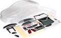 Body, Cadillac CTS-V (clear, requires painting)/ decal sheet (includes side mirrors, spoiler, & mounting hardware)