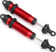 Shocks, GTR, 134mm, aluminum (red-anodized) (fully assembled w/o springs) (front, threaded) (2)