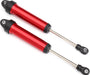 Shocks, GTR, 134mm, aluminum (red-anodized) (fully assembled w/o springs) (front, no threads) (2)