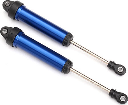 Shocks, GTR, 134mm, aluminum (blue-anodized) (fully assembled w/o springs) (front, no threads) (2)