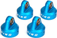 Shock caps, aluminum (blue-anodized), King Shocks (4)
