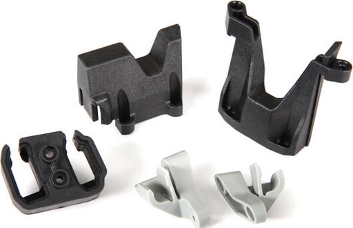 Battery connector retainer/ wall support/ front & rear clips
