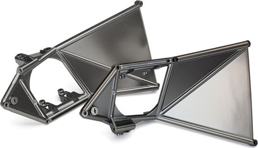 Mounts, suspension arm, upper (front) (left & right) (satin black chrome-plated)