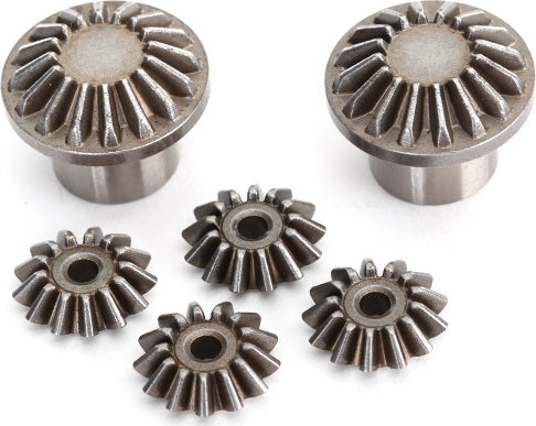 Gear set, differential (front) (output gears (2)/ spider gears (4))