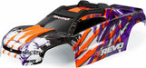 Body, E-Revo, Purple (Painted, Decals Applied) (Assembled with Front and Rear Body Mounts And Rear Body Support For Clipless Mounting)