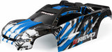 Body, E-Revo, Blue (Painted, Decals Applied) (Assembled with Front and Rear Body Mounts And Rear Body Support For Clipless Mounting)