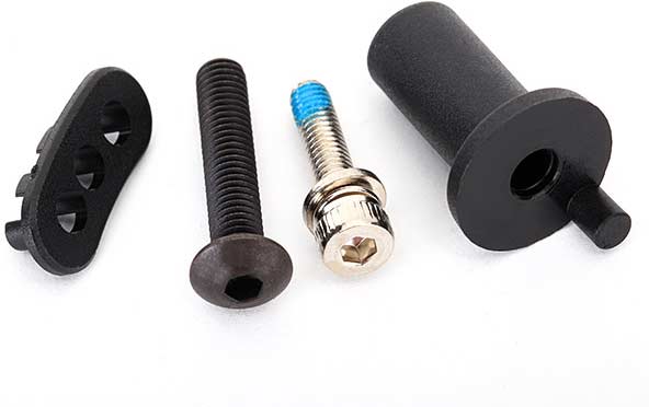 Motor mount hinge post/ 5x25mm BCS (1)/ 4x16mm CS with split and flat washer (1)