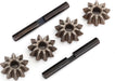 Gear set, differential (spider gears (4), spider gear shaft (2))