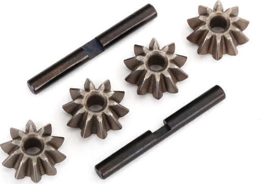 Gear set, differential (spider gears (4), spider gear shaft (2))