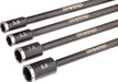 Speed Bit Essentials Set, hex and nut driver, 7-piece, includes premium handle (medium), travel pouch, hex drivers (straight: 1.5mm, 2.0mm, 2.5mm) and nut drivers (5.0mm, 5.5mm, 7.0mm, and 8.0mm), 1/4" drive