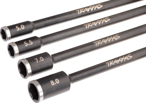 Speed Bit Essentials Set, hex and nut driver, 7-piece, includes premium handle (medium), travel pouch, hex drivers (straight: 1.5mm, 2.0mm, 2.5mm) and nut drivers (5.0mm, 5.5mm, 7.0mm, and 8.0mm), 1/4" drive