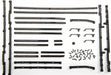 Side Trim, Left and Right (Black)/ Side Trim Retainers (8)/ Door Handles, Left, Right, and Rear/ Door Handle Mount/ 1.6X5 Bcs (Self-Tapping) (42)