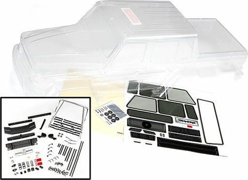 Body, Mercedes-Benz® G 63® (Clear, Requires Painting)/ Decals/ Window Masks (Includes Grille, Side Mirrors, Door Handles, and Windshield Wipers)