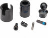 Output Drive, Transmission Or Differential (pin Retainer (1)/ Drive Cup (1)/ Drive Ball (1)/ Center Ball (1)/ Drive Pin (1)/ 3x10 Screw Pin (1)/ Cross Pin (Black) (1)/ 2.5x6 CS (with Threadlock) (1)) (use with 6X6 Axle Configuration)