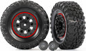 Tires And Wheels, Assembled, Glued (2.2" Black Mercedes-Benz® G 63®Wheels, Canyon Rt 4.6X2.2" Tires) (2)/ Center Caps (2)/ Beadlock Rings (2) (Requires #8255A Extended Thread Stub Axle)