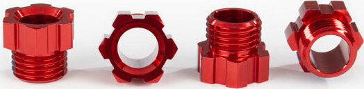 Stub Axle Nut, Aluminum (Red-Anodized) (4)