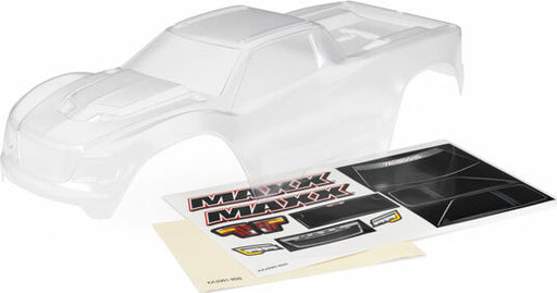 Body, Maxx® (clear, Requires Painting)/ Window Masks/ Decal Sheet (fits Maxx® with Extended Chassis (352mm Wheelbase))