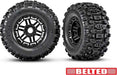 Tires and Wheels, Assembled, Glued (Black Wheels, Belted Sledgehammer® All-Terrain Tires, Foam Inserts) (2) (17Mm Splined) (Tsm® Rated)