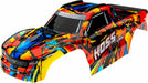 Body, Hoss® 4X4 Vxl, Solar Flare (Painted, Decals Applied) (Assembled with Front and Rear Body Mounts And Rear Body Support For Clipless Mounting)