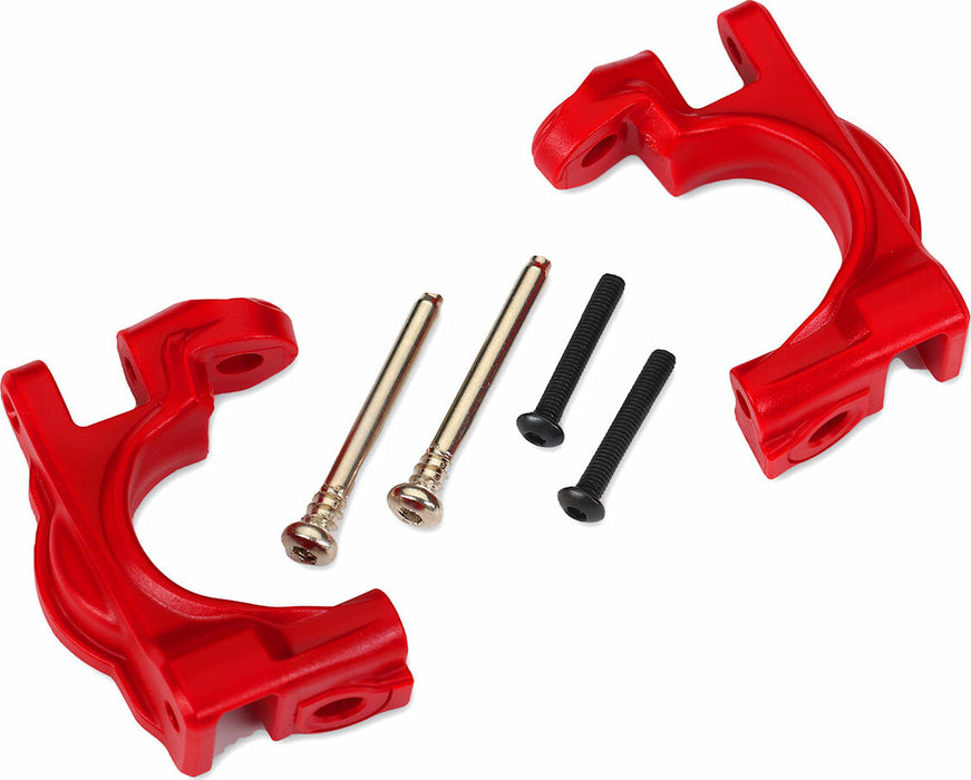 Caster Blocks (C-Hubs), Extreme Heavy Duty, Red (Left and Right)/ 3X32Mm Hinge Pins (2)/ 3X20Mm Bcs (2) (For Use with #9080 Upgrade Kit)
