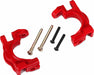 Caster Blocks (C-Hubs), Extreme Heavy Duty, Red (Left and Right)/ 3X32Mm Hinge Pins (2)/ 3X20Mm Bcs (2) (For Use with #9080 Upgrade Kit)