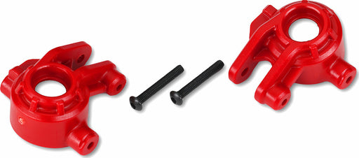 Steering Blocks, Extreme Heavy Duty, Red (Left and Right)/ 3X20Mm Bcs (2) (For Use with #9080 Upgrade Kit)