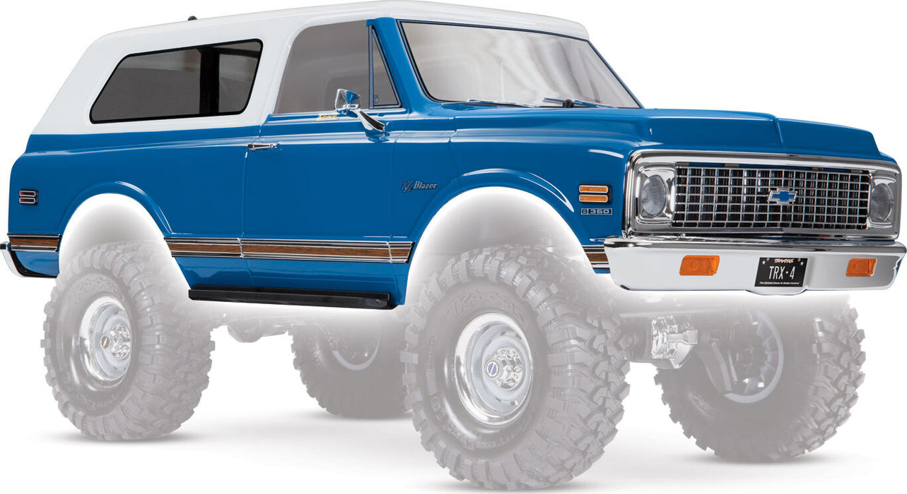 Body, Chevrolet Blazer (1972), Complete, Blue (Painted) (Includes Grille, Side Mirrors, Door Handles, Windshield Wipers, Front and Rear Bumpers, Decals)