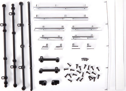 Side Trim, Chevrolet Blazer (1972), Left and Right/ Rear Trim, Upper and Lower/ Retainers, Left, Right and Rear/ 2.6X8 Bcs (23)/ 1.6X5 Bcs (Self-Tapping) (5) (Fits #9111 Body)