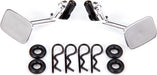 Mirrors, Side, Chrome (Left and Right)/ O-Rings (4)/ Body Clips (4) (Fits #9112 Body)