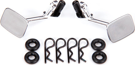 Mirrors, Side, Chrome (Left and Right)/ O-Rings (4)/ Body Clips (4) (Fits #9112 Body)
