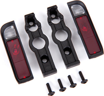 Tail Light Housing, Black (2)/ Lens (2)/ Retainers (Left and Right)/ 2.6X8 Bcs (Self-Tapping) (4)