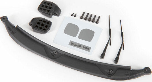 Mirrors, Side, Black (Left and Right)/ Windshield Wipers (2)/ Cowl/ 2.5X8 Bcs (3)/ 2.5X10 Cs (2)/ 1.6X5 Bcs (2) (Fits #9211 Body)