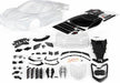 Body, Chevrolet Corvette Stingray (Clear, Trimmed, Requires Painting)/ Decal Sheet (Includes Side Mirrors, Spoiler, Grilles, Vents, Hardware, and Clipless Mounting)