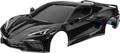 Body, Chevrolet Corvette Stingray, Complete (Black) (Painted, Decals Applied) (Includes Side Mirrors, Spoiler, Grilles, Vents, and Clipless Mounting)