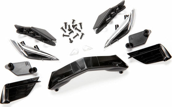 Grille, Chevrolet Corvette Stingray/ Grille Mount (3)/ Headlight Housing (2)/ Lens (2)/ Headlight Mount (2)/ 2.6x6mm BCS (4)/ 2.6x8mm BCS (8)