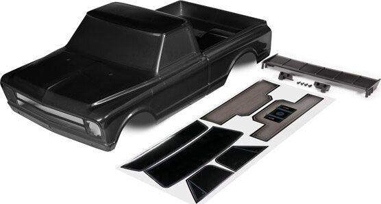 Body, Chevrolet C10, black (painted) (includes wing & decals) (requires #9415 series body accessories to complete body)