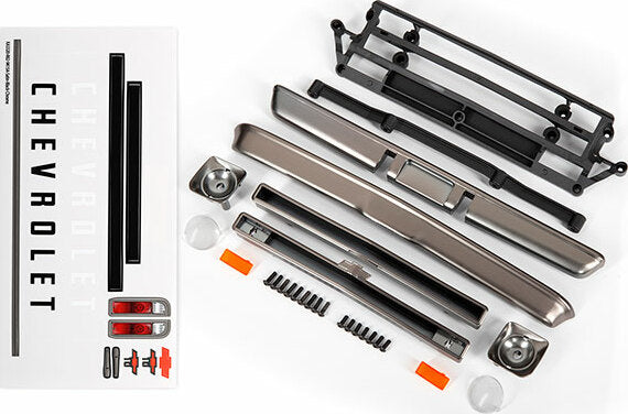 Body Accessories, Chevrolet C10, Satin Black Chrome (Includes Grille (Upper and Lower), Headlight Housings (Left and Right), Bumpers (Front and Rear), Mounting Retainers And Hardware)